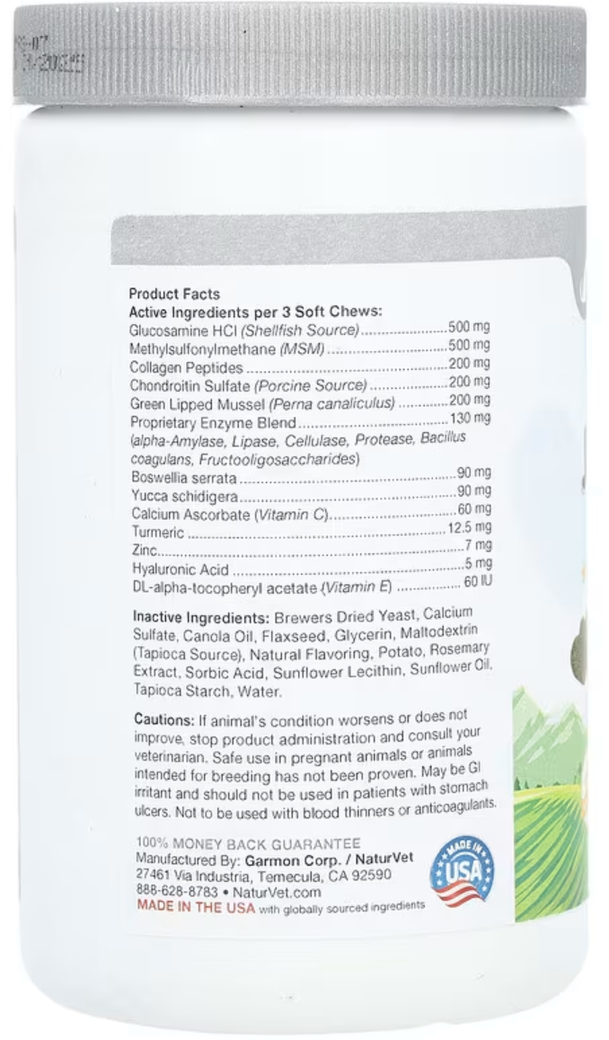 Suplemento Articular Avanzado con Colágeno, Cúrcuma, Glucosamina y MSM, 60 Masticables Suaves