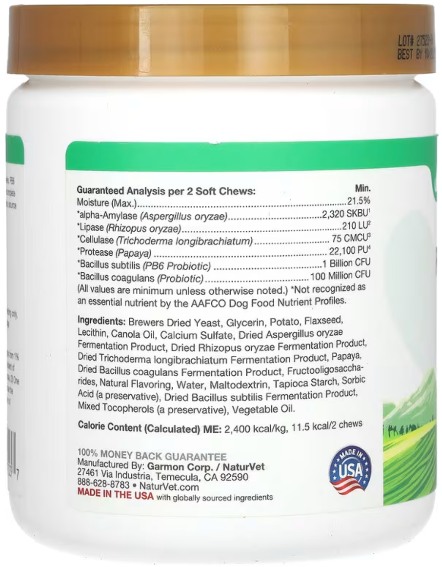 Probióticos y Enzimas Avanzadas, más PB6. 120 Masticables Suaves