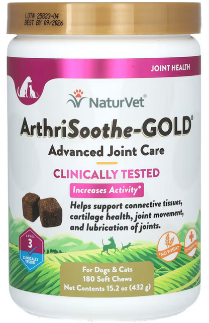 ArthriSoothe-GOLD®, Cuidado Avanzado de Articulaciones, Nivel 3, 180 Masticables Suaves