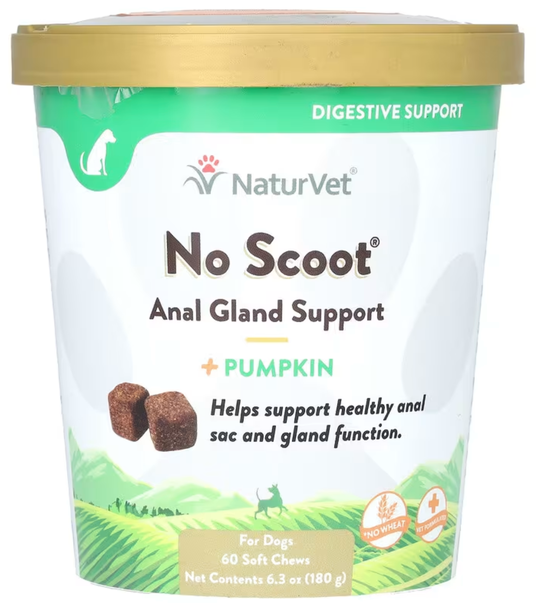 Suplemento de soporte para la glándula anal, con Calabaza, 60 Masticables Suaves