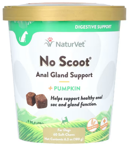 Suplemento de soporte para la glándula anal, con Calabaza, 60 Masticables Suaves