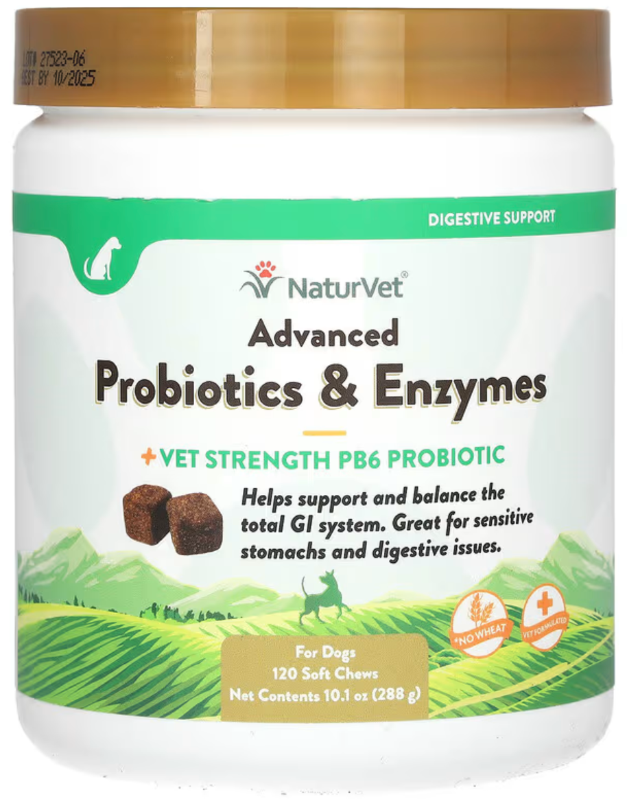 Probióticos y Enzimas Avanzadas, más PB6. 120 Masticables Suaves