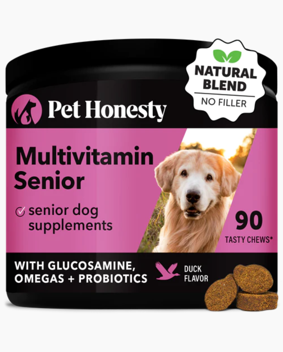 Multivitamínico para Perros Mayores, 90 Masticables Suaves