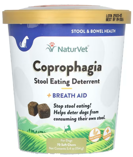 Suplemento disuasivo para la Coprofagia, 70 masticables suaves